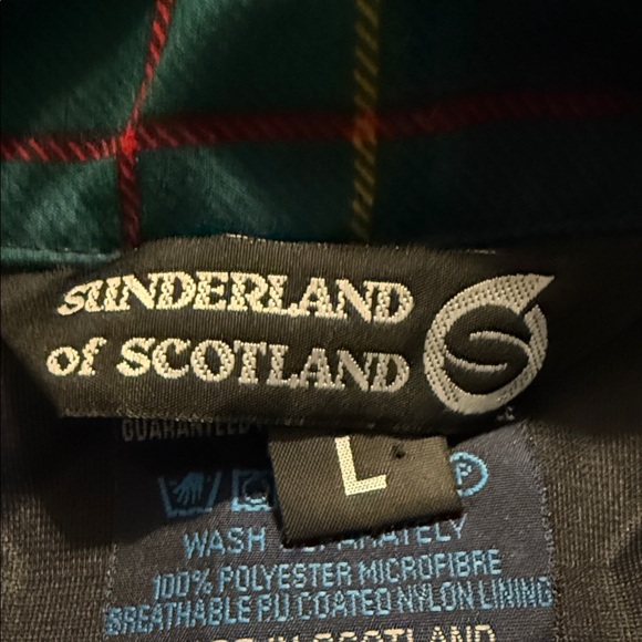 Saint Andrews Links Tartan Rain Jacket Made in Scotland Size L - Picture 9 of 10